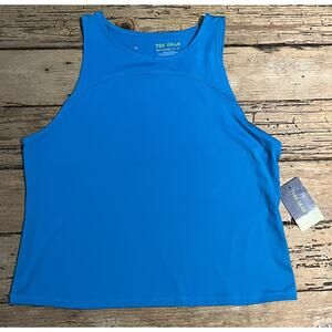 TEK Gear Womens Size M Blue Cropped Run Tank NWT